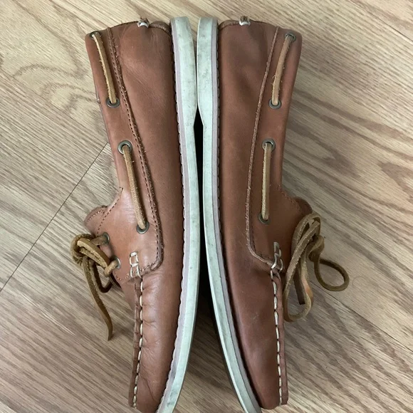 G.H. Bass & Co. Anchor Leather Boater Size 7.5 Original Box - Picture 6 of 11